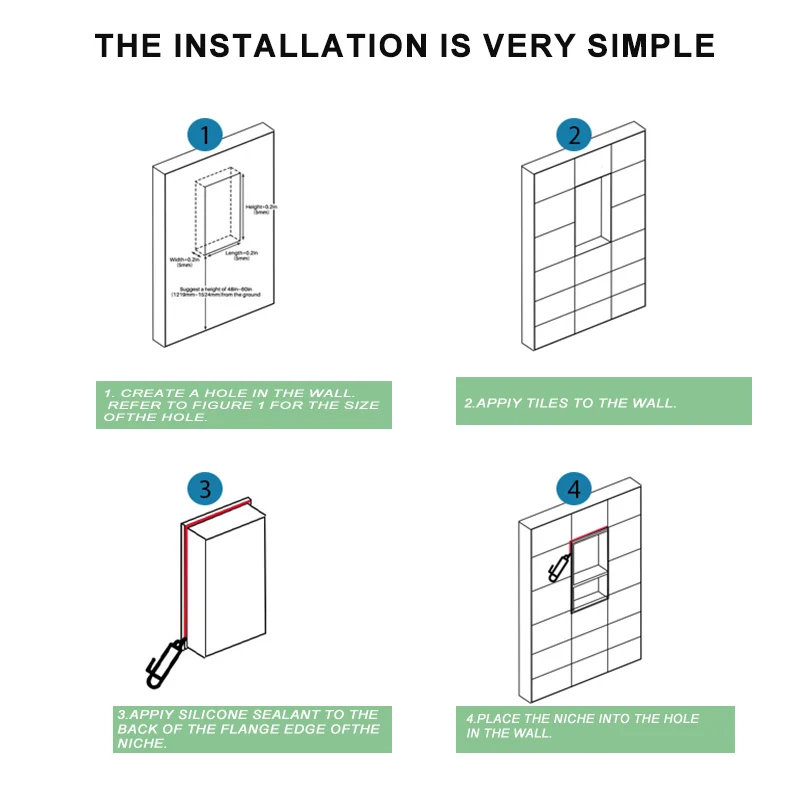 3-Layer Stainless Steel Niche with Door Panel